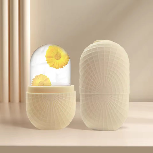 Rouleau à Glace Visage & Yeux en Silicone – Outil Raffermissant & Apaisant Réutilisable